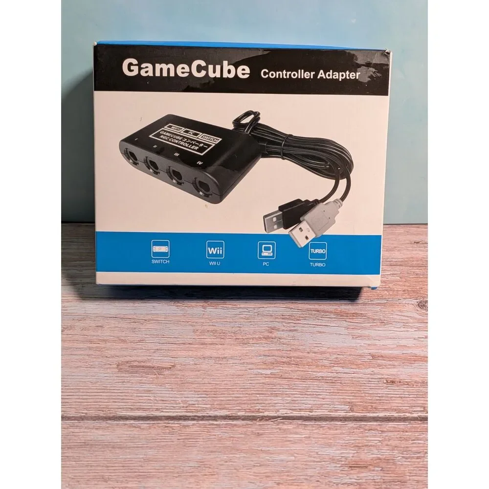4-Port GameCube Controller Adapter for Nintendo Switch, Wii U, & PC